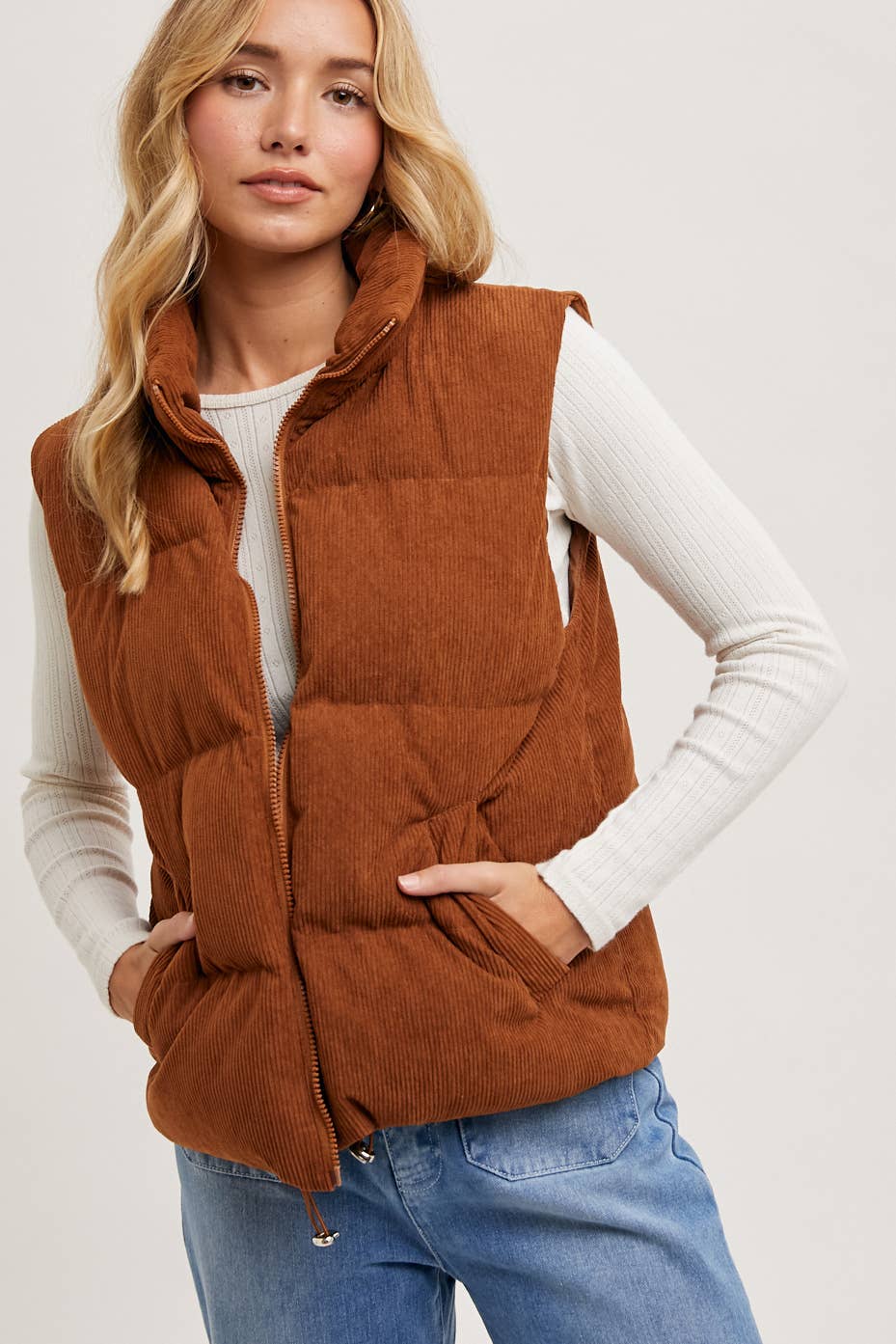 Lindy Corduroy Puffer Vest