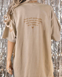 You Are Capable Trendy Quote Tee with Heart On Sleeve: Large