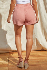 Giselle High-Rise Cotton Gauze Shorts