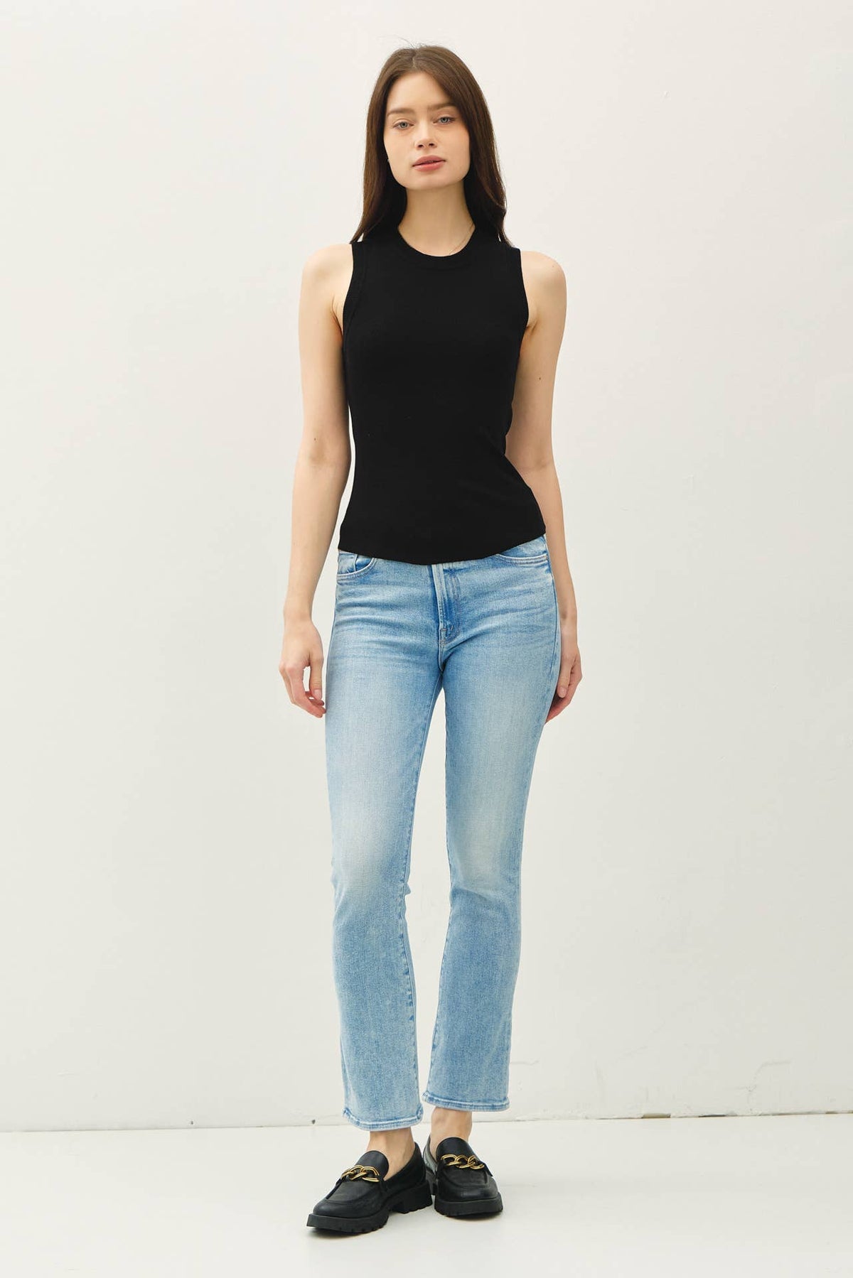 The Rylie Ribbed Knit Tank – Mocha, Off White & Black