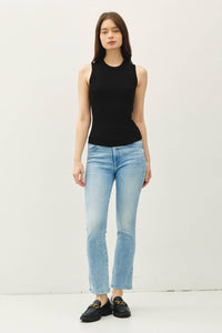 The Rylie Ribbed Knit Tank – Mocha, Off White & Black