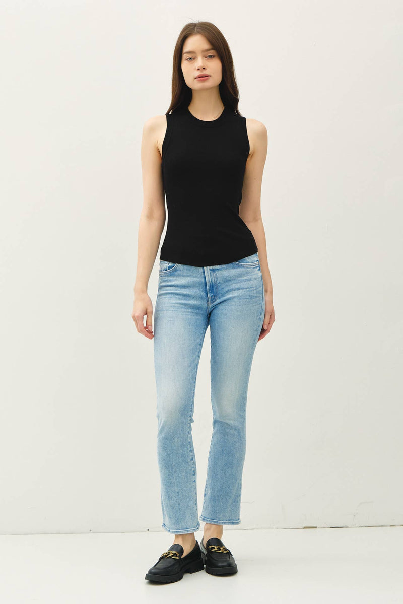 The Rylie Ribbed Knit Tank – Mocha, Off White & Black