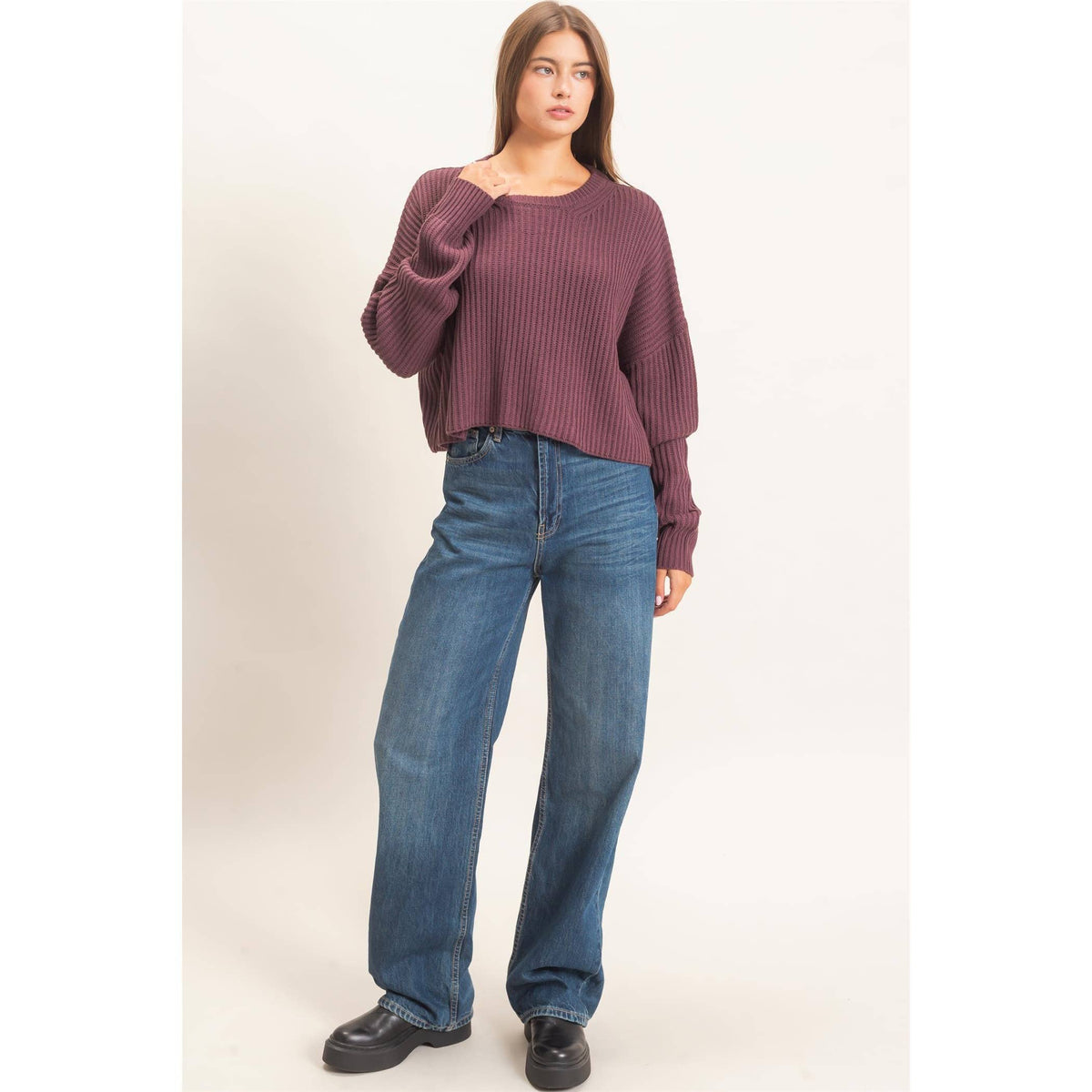No Rush Cropped Sweater