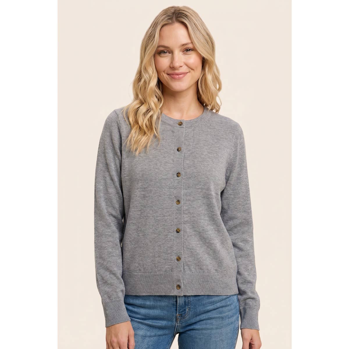 The Tessa Classic Cardigan: H Grey