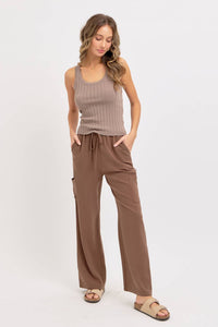 The Cocoa Linen Blend Pull-On Pants