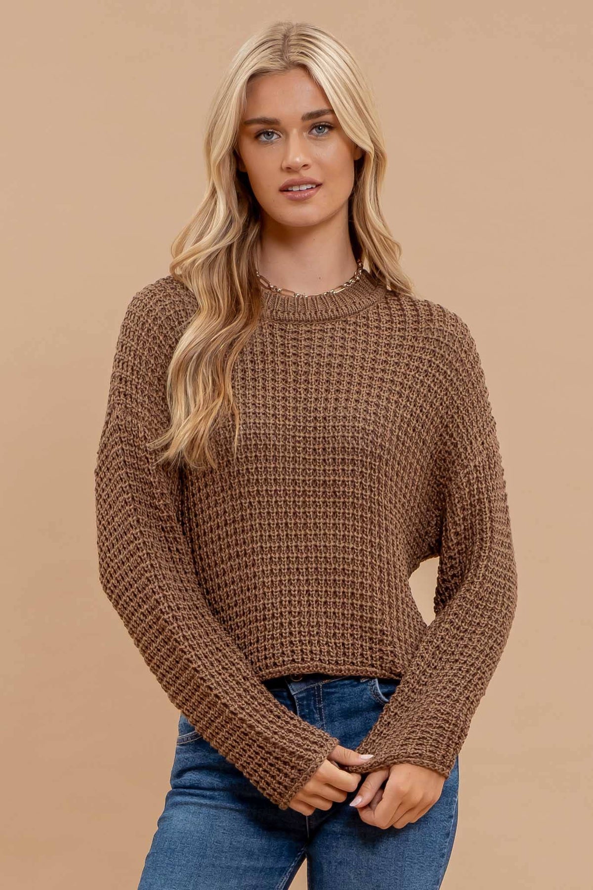 Brennyn Crochet Knit Sweater