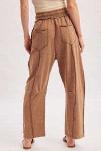 Vintage Wash Utility Pants: Latte