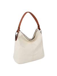 Rustic Roadside Faux Leather Hobo Shoulder Bag – Brown, Grey, Mocha | Large Slouchy Tote with Side Metal Accents & Adjustable Strap