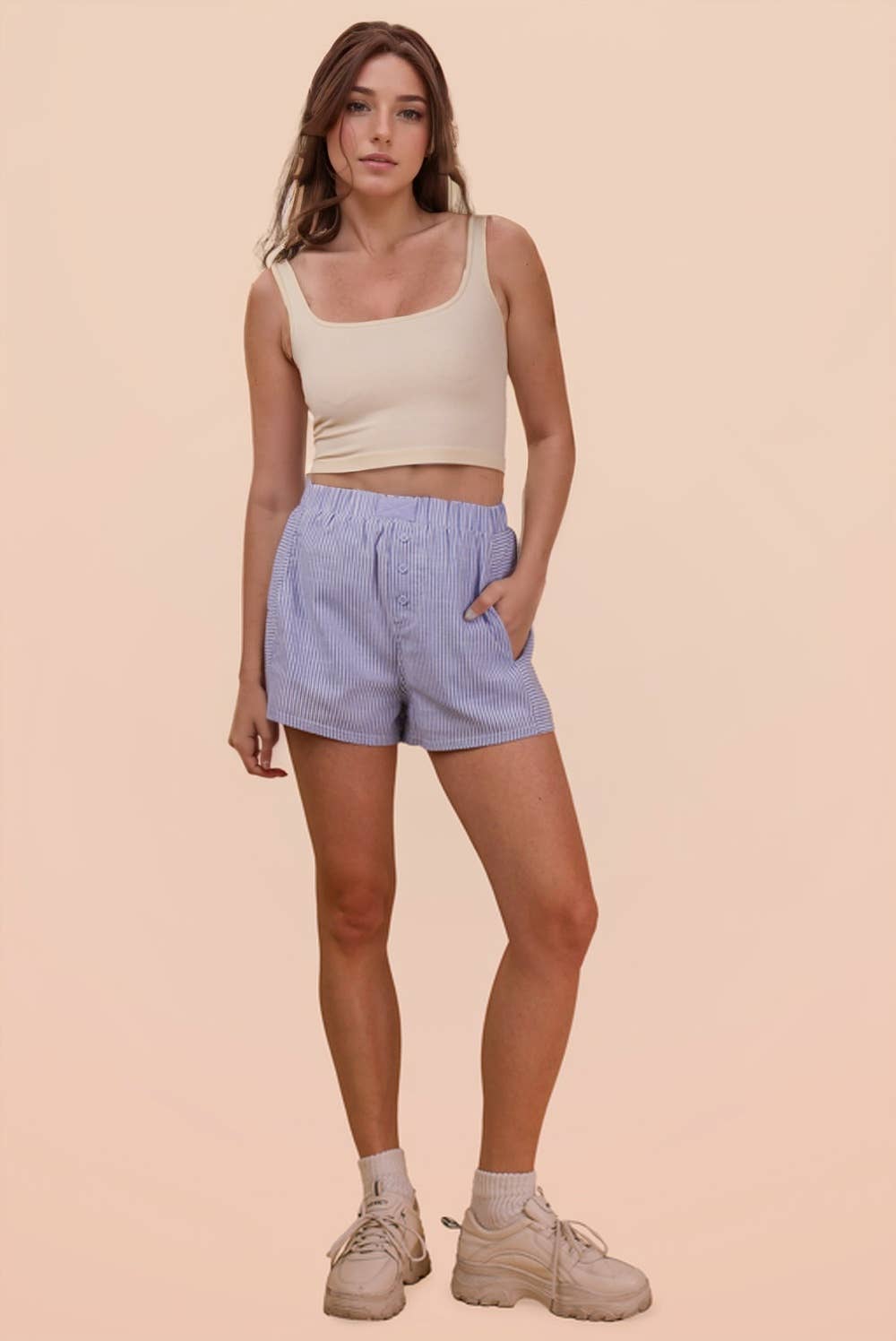 Union Stripe Women’s Casual Boxer Shorts