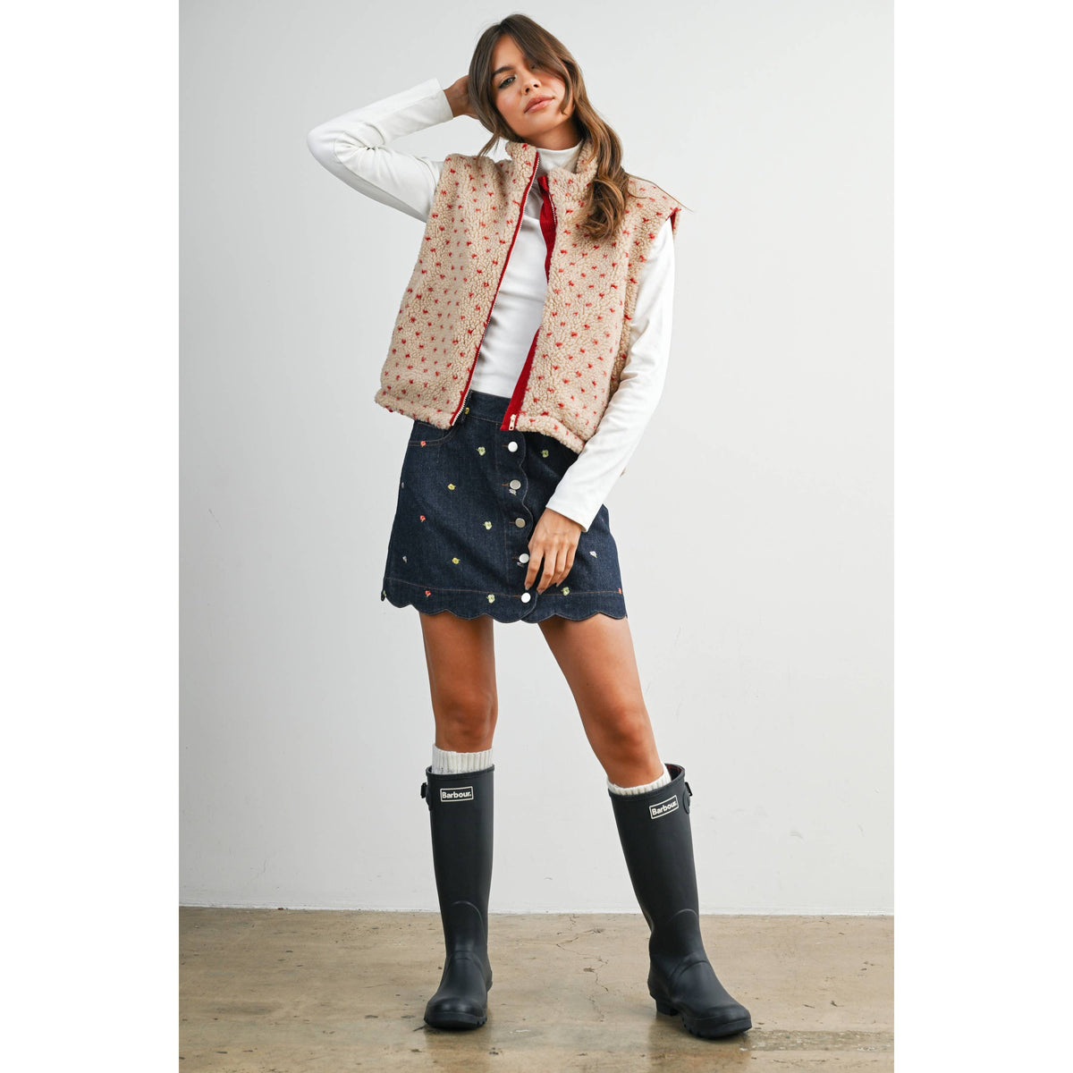 Juniper Lane Floral Fleece Vest