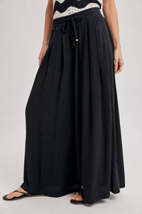 The Everly Flowing Wide Leg Pants: Lt Olive – High Waist Drawstring Palazzo