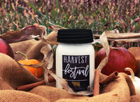 13 oz Mason Jar Fall Candle: Harvest Festival
