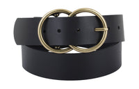Laredo Wide Leather Belt – Western Double Circle Buckle