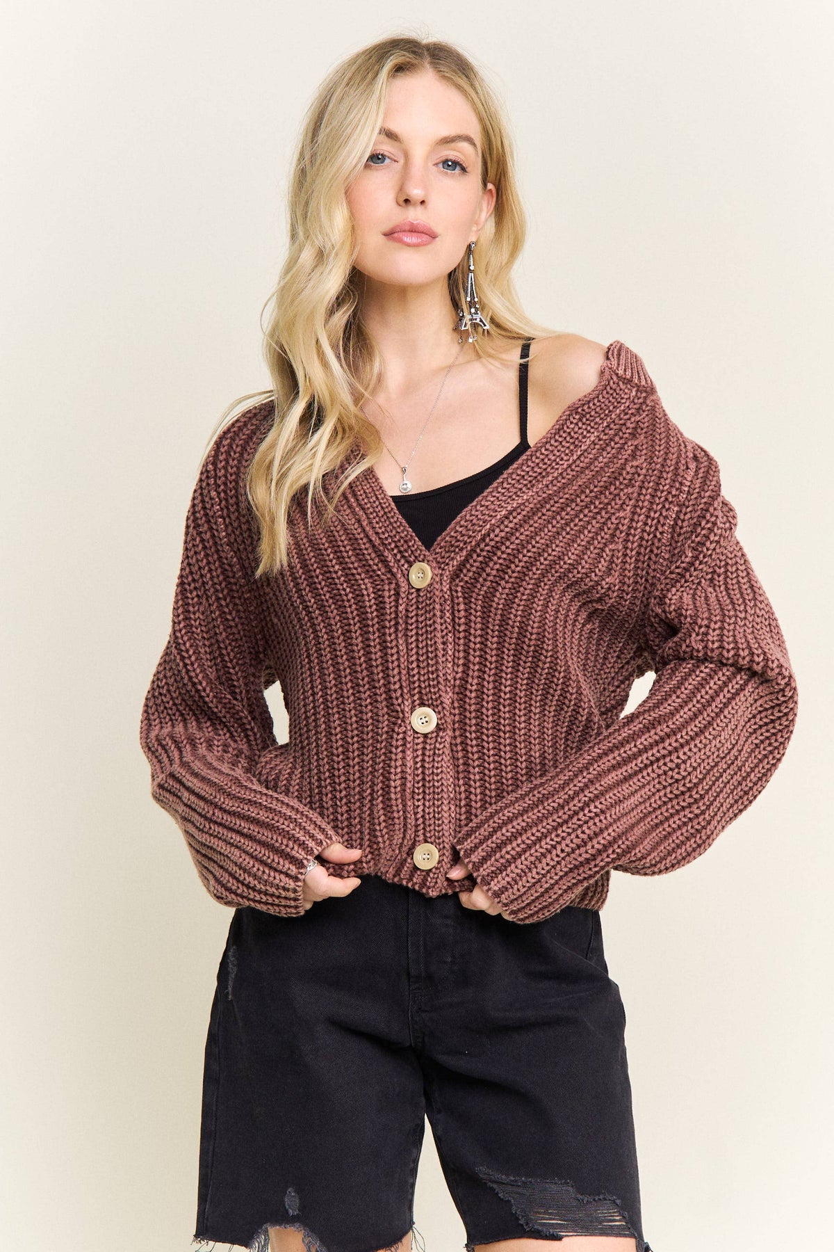 Come As You Are Cotton Cardigan: Brown