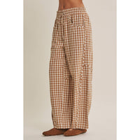 Picnic Days Gingham Barrel Pants