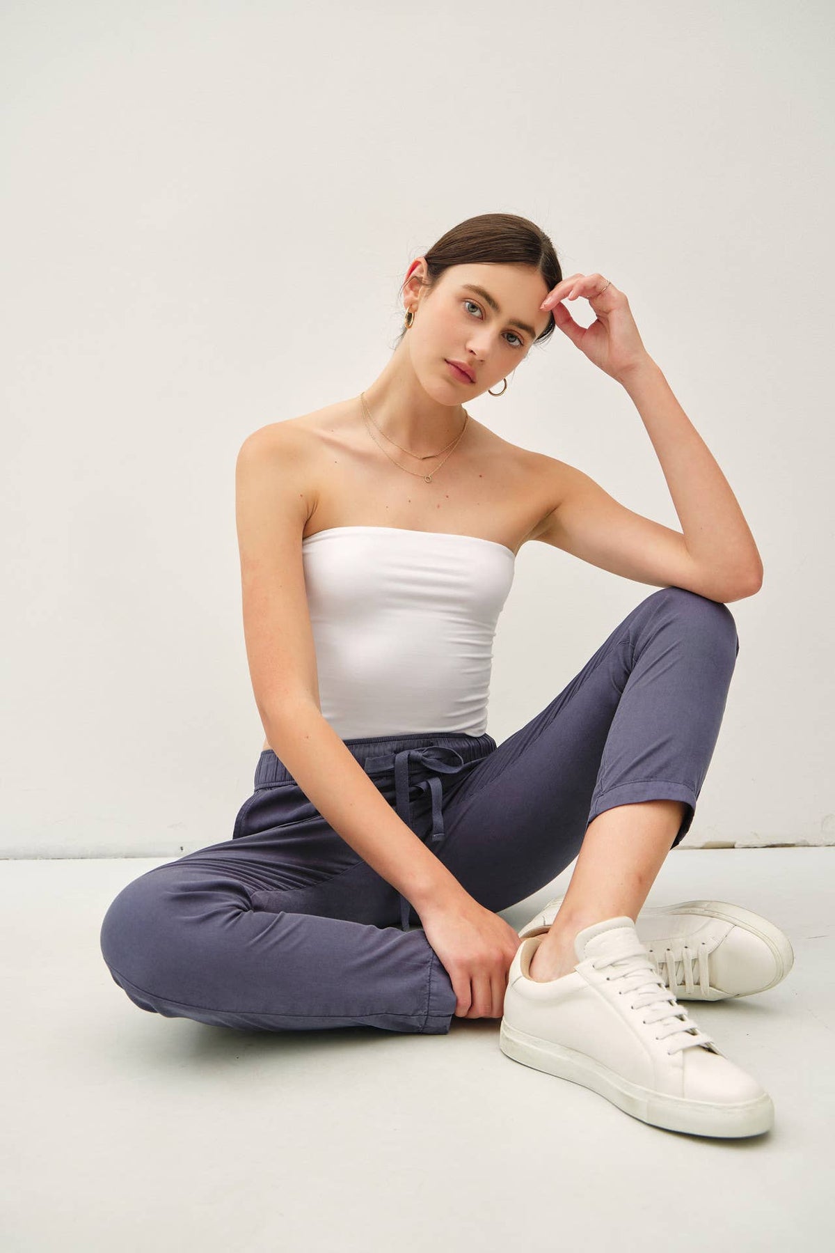 The Lara Lightweight Tencel Jogger – Taupe, Camel & Charcoal