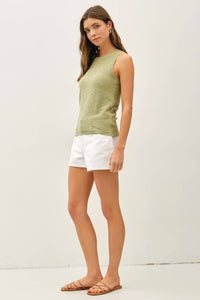 The Harper Everyday Slub Tank: Fern