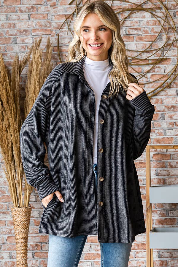 Vanessa Ribbed Knit Shacket