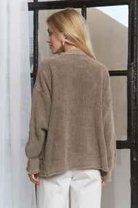 The Wren Ribbed Knit Button Cardigan – Cozy Cotton Fall Layer