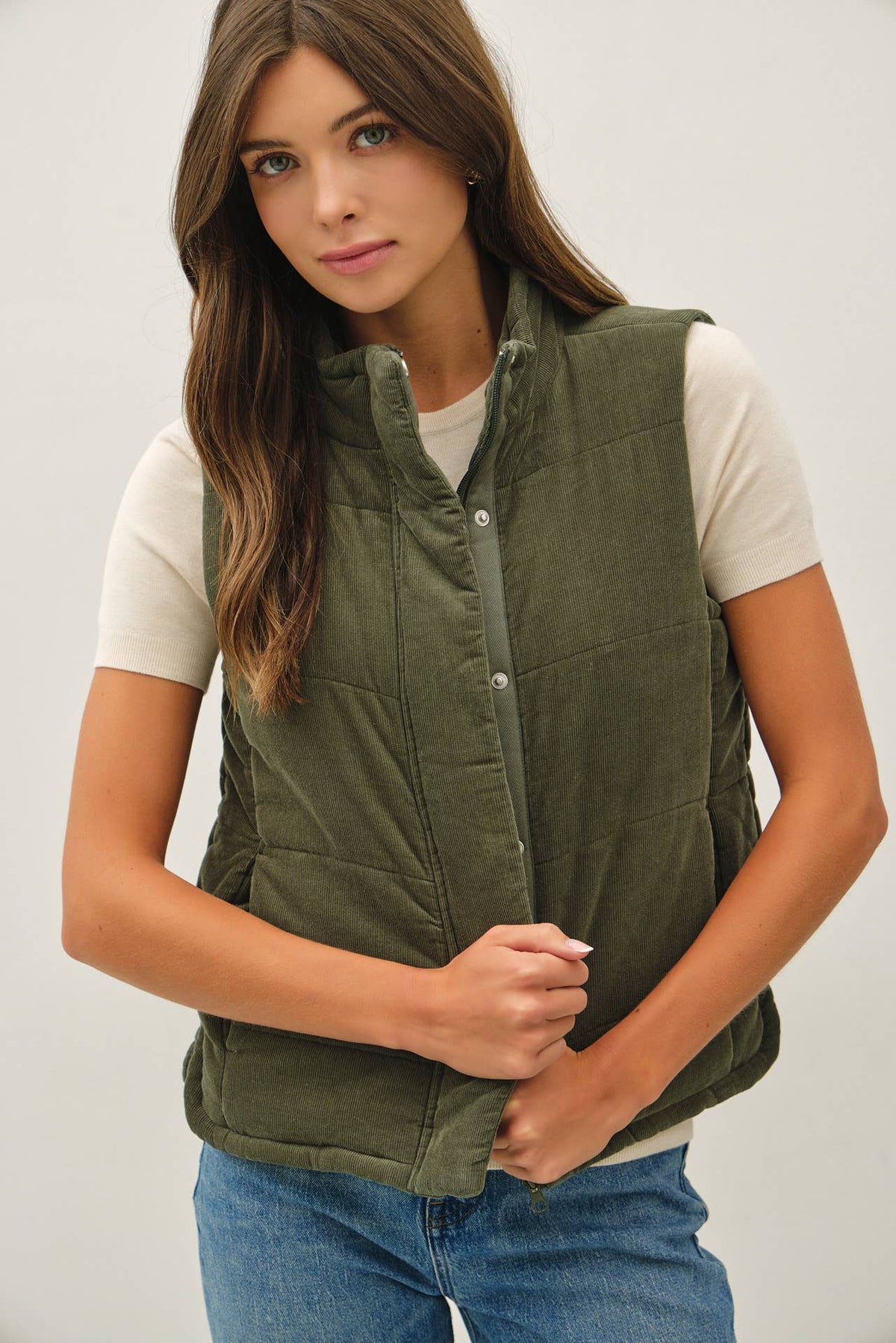 Good Call Corduroy Puffer Vest