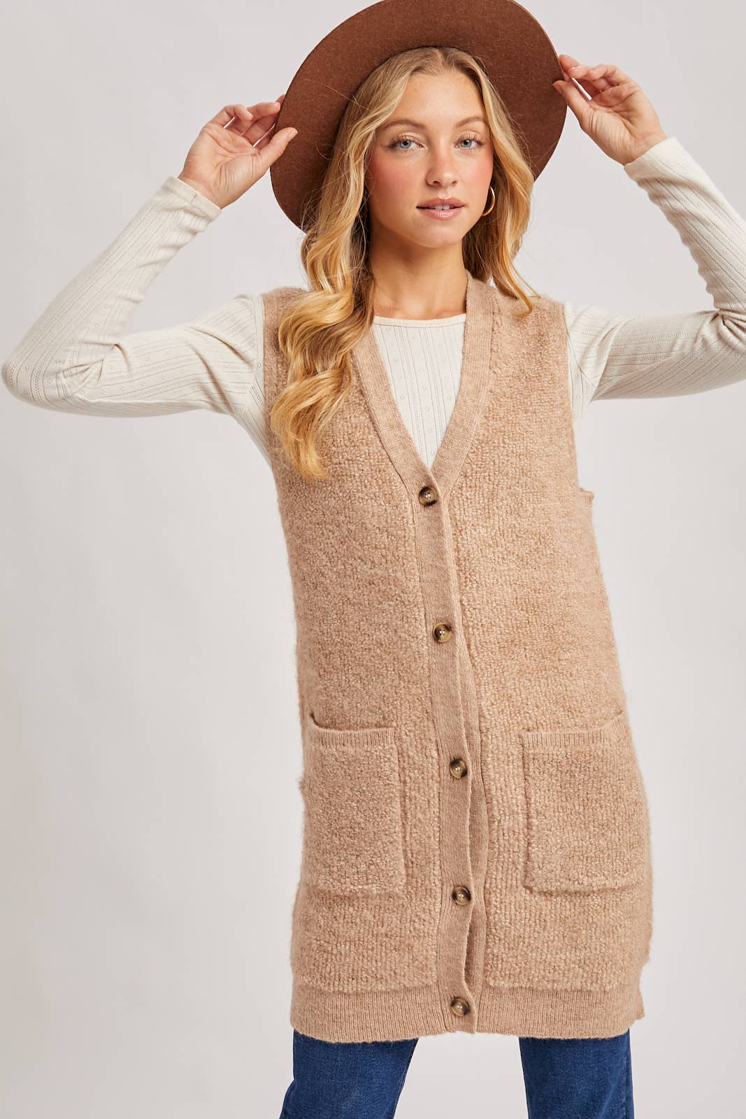 The Layering Plan Teddy Vest: Latte