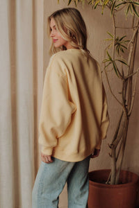 The Sunny Midwest Sweatshirt: Yellow/Navy