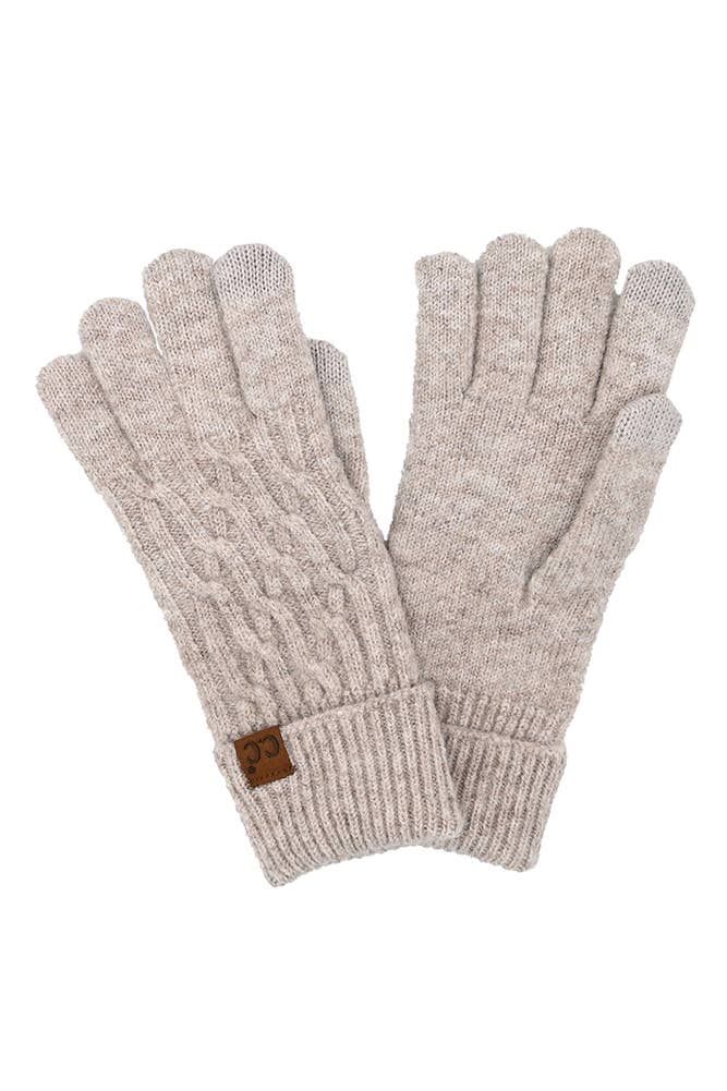 C.C Chain Link Cable Knit Gloves