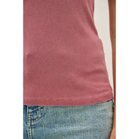 The Merrin Classic Ribbed Baby Tee – Fitted Crew Neck Essential T-Shirt for Women