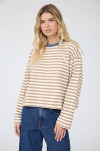 On Repeat Stripe Knit Top: Tan