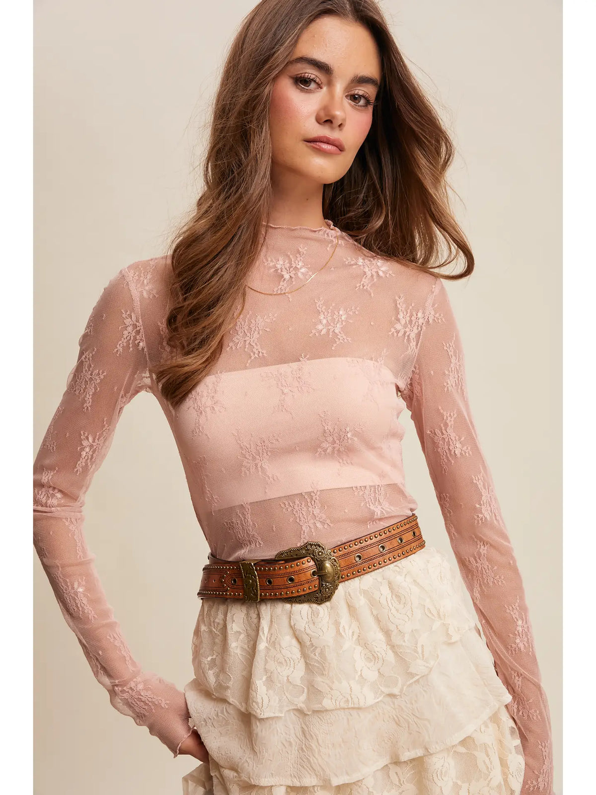 Camille Lace Layering Top