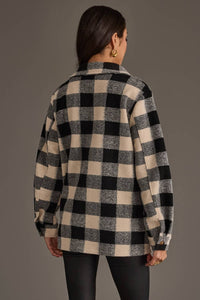 Black & Cream Plaid Jacket