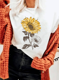 SUNFLOWER GRAPHIC TSHIRTS: NATURAL