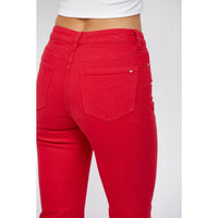 Mica DenimFriday Night Lights High Rise Ankle Flare: Wisco Red