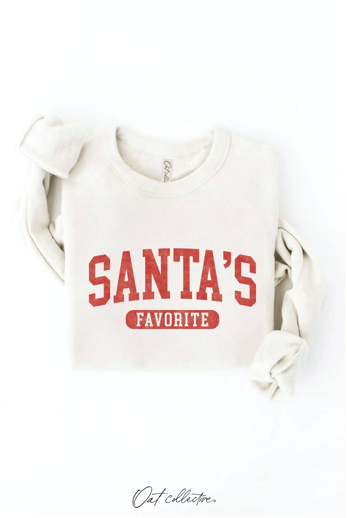 “Santa’s Favorite” Graphic Fleece Sweatshirt (Unisex) Small-XL