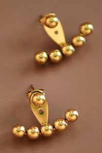 The Valen Gold Ear Jacket Earrings – 18K Gold Dipped Waterproof Stainless Steel Earrings