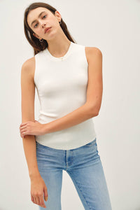 The Rylie Ribbed Knit Tank – Mocha, Off White & Black