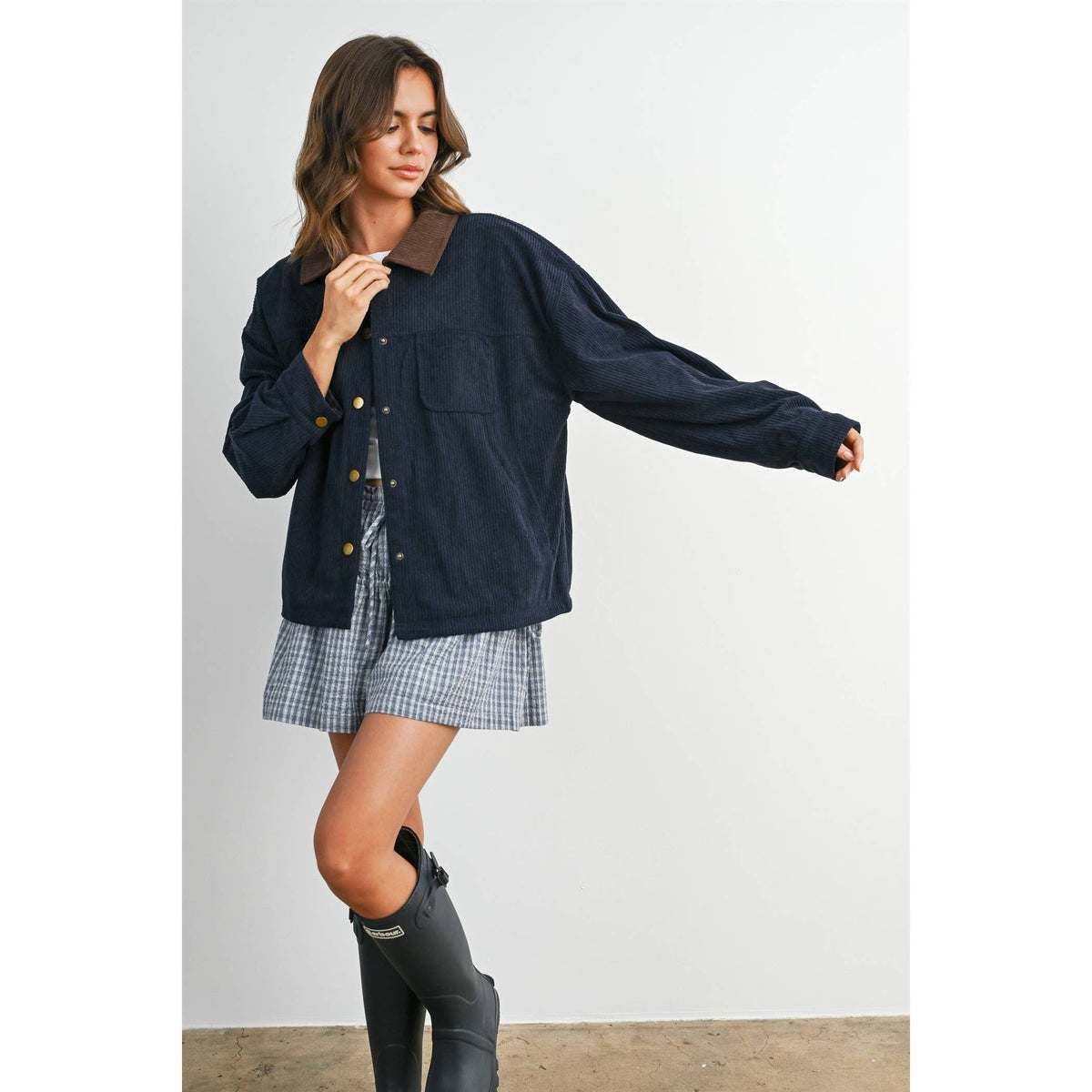 After Hours Corduroy Jacket: Navy