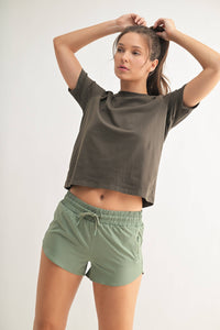 The Jolene Pigment Dyed Tee | Boxy Supima Cotton T-Shirt