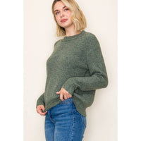 Mistletoe Ribbed Crew Neck Sweater – Soft Knit Holiday Pullover | Northern Belle Boutique