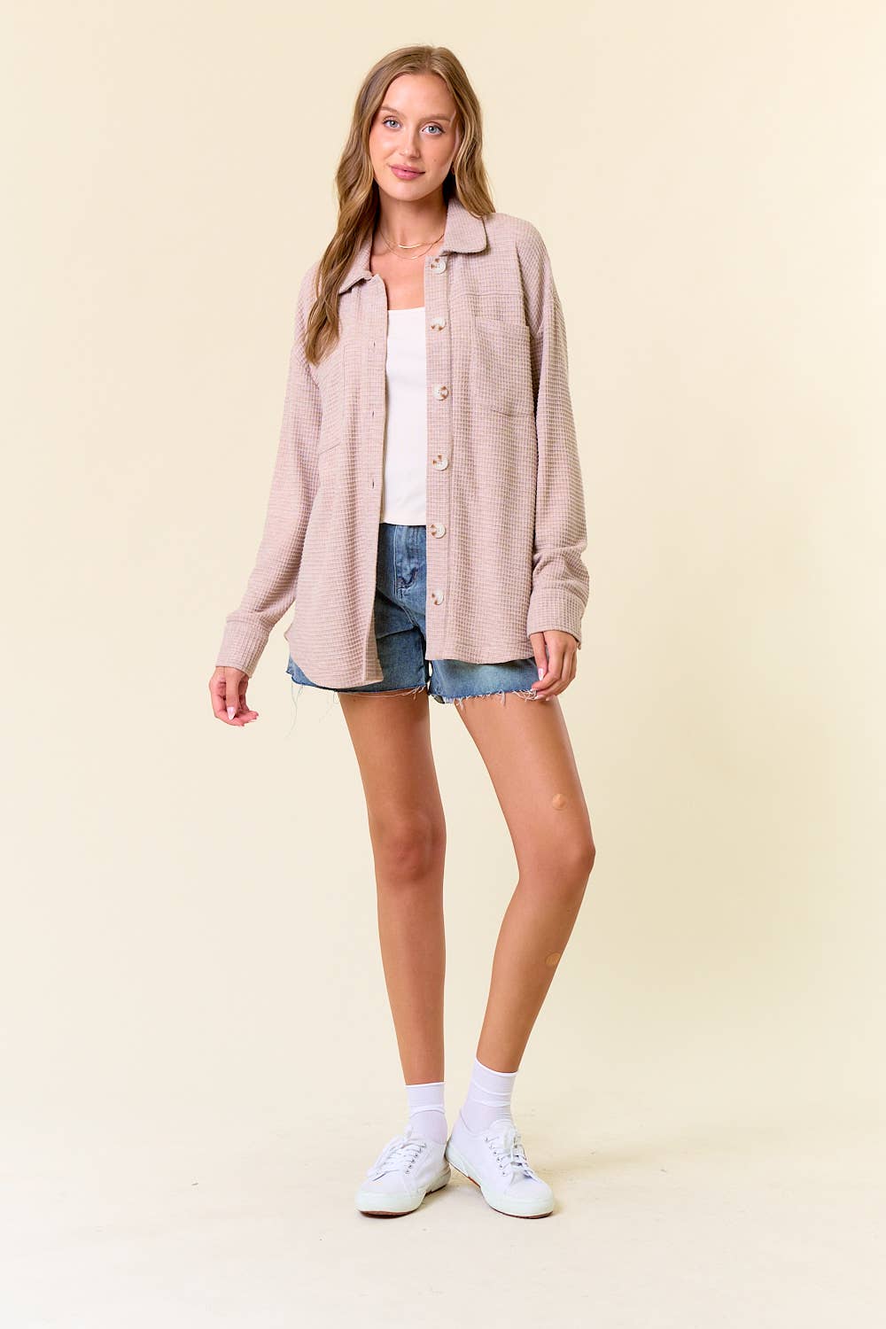 Perfect Day Waffle Knit Shacket