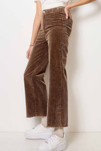 Everly Mineral Wash Corduroy Wide Leg Pants – Cinnamon & Clove