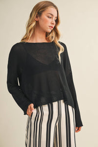 The Coastal Breeze Open Knit Sweater