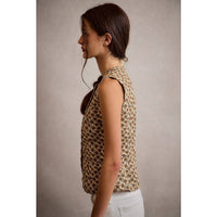 Heirloom Floral Button Vest: Cream/Multi