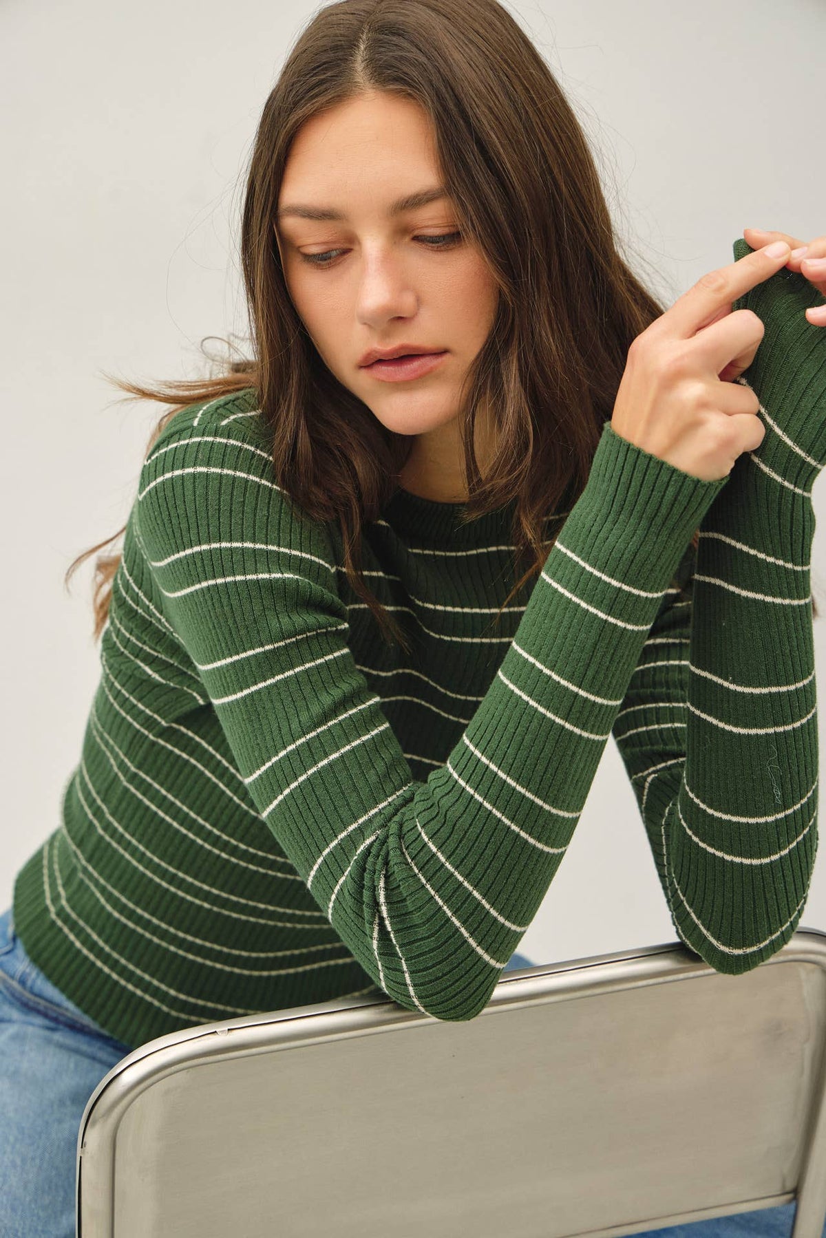 The Sloane Striped Sweater Top