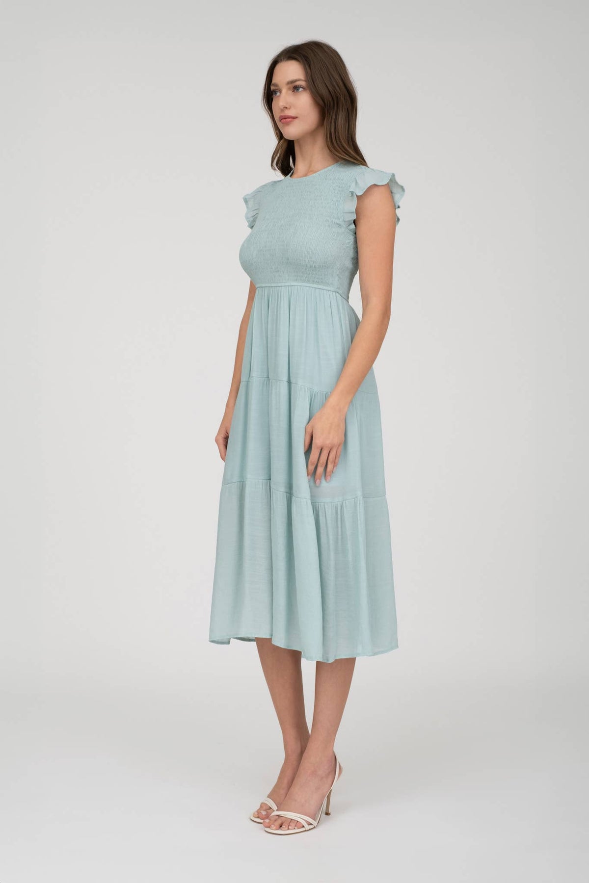 Perfect Day Smocked Tiered Midi Dress