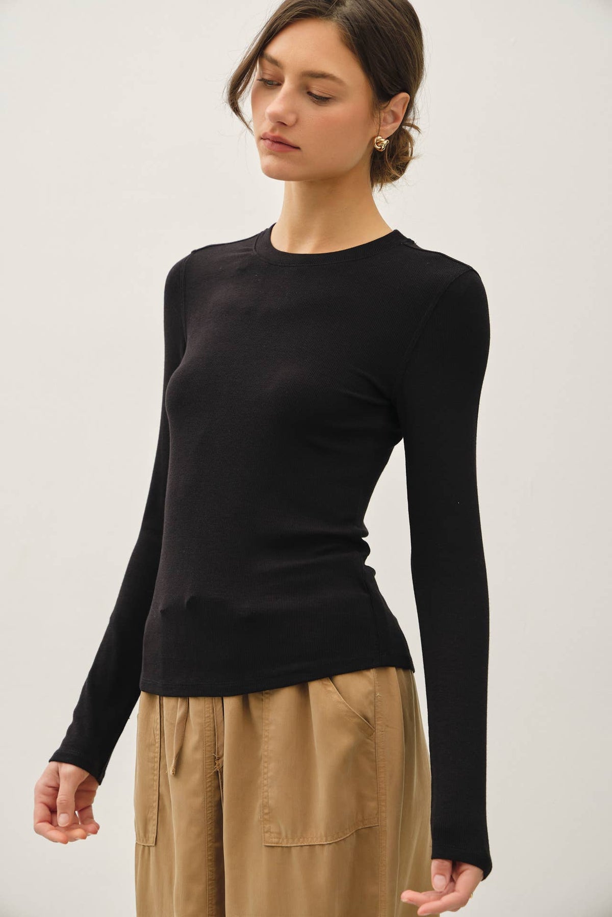 The Blair Ribbed Layering Top