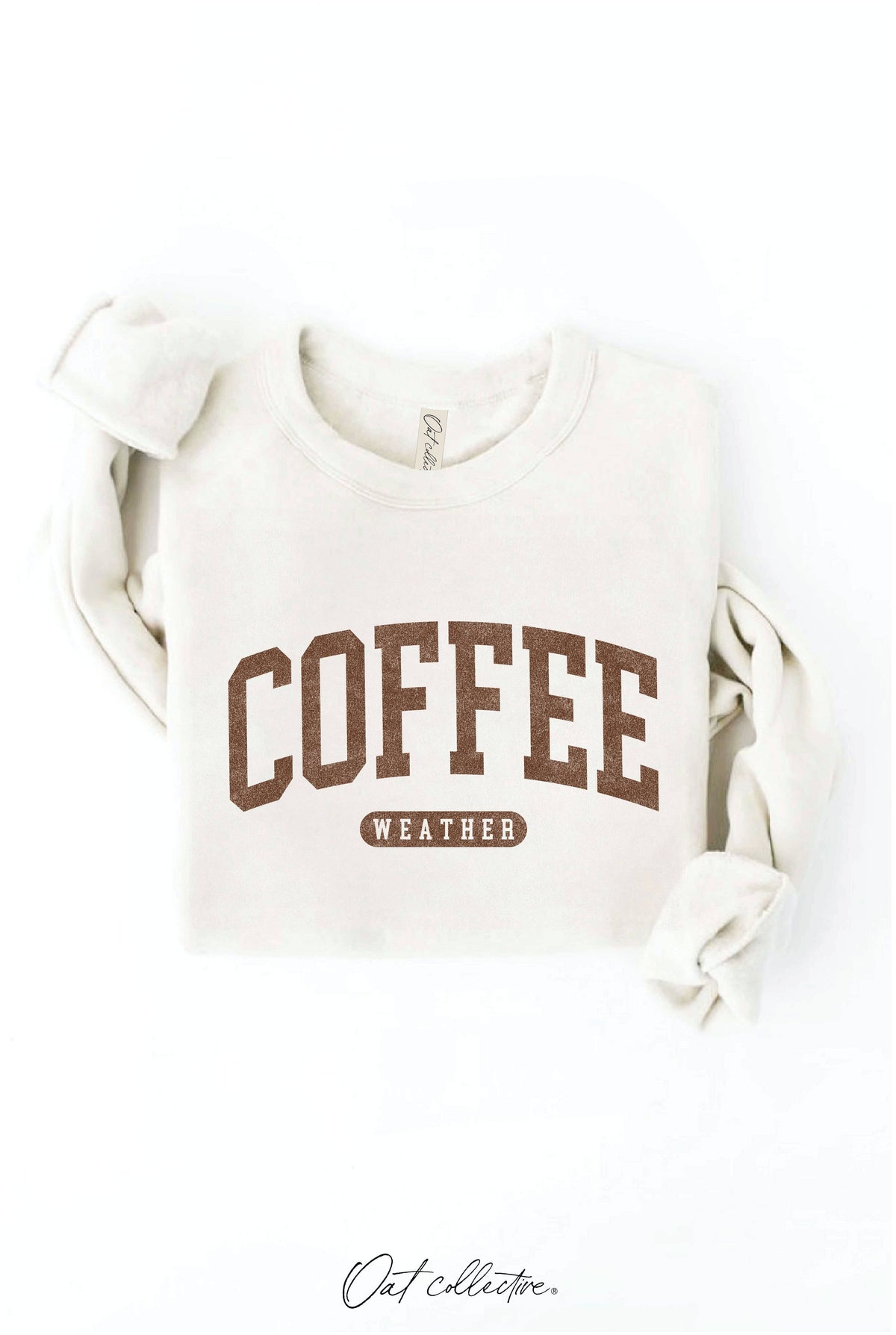 COFFEE WEATHER Graphic Sweatshirt : VINTAGE WHITE