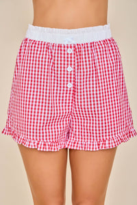 The Daisy Gingham Lounge Shorts