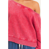 Easy Going Off Shoulder French Terry Sweatshirt