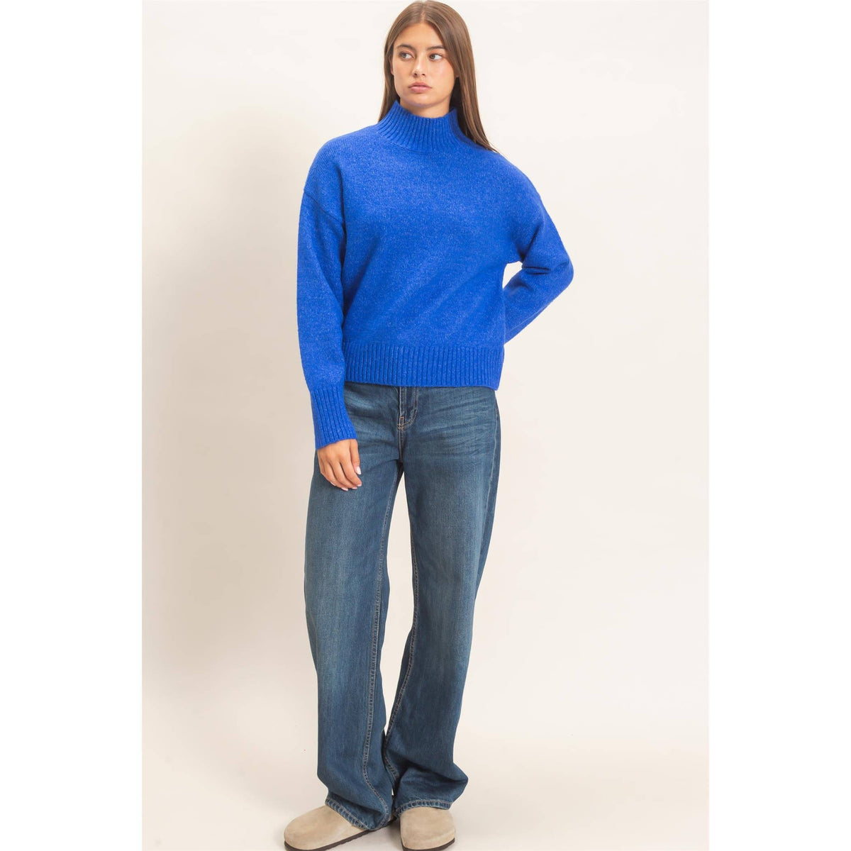 Easy Elegance High Neck Sweater
